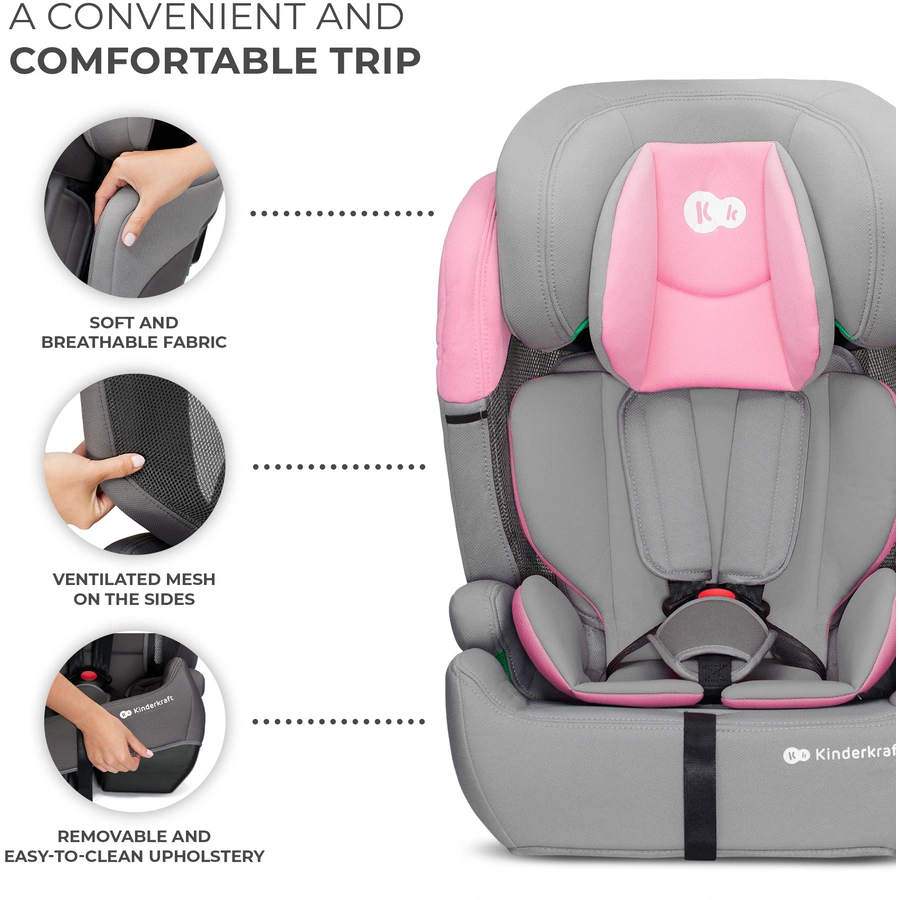 Kinderkraft Autokindersitz Comfort Up i-Size 76 bis 150 cm pink