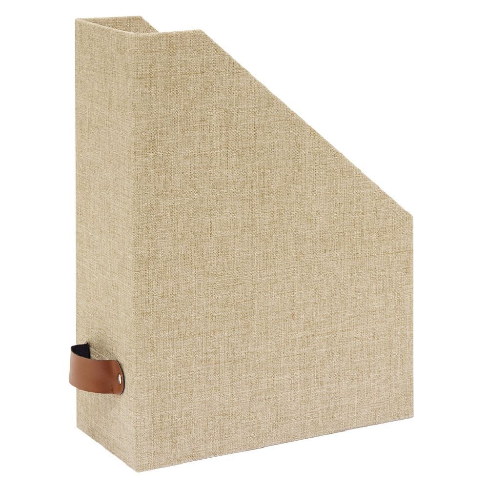 Porte-revues en carton finition lin 24.5X11,5xH32,5 cm