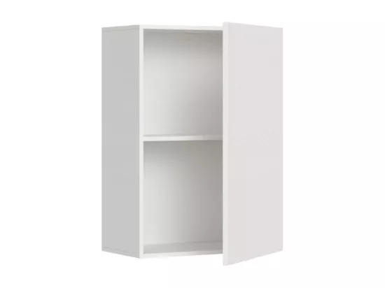 Lit escamotable horizontal blanc Bounto 85x185 avec rangement et bibliothèque composition B-1 matelas 85x185