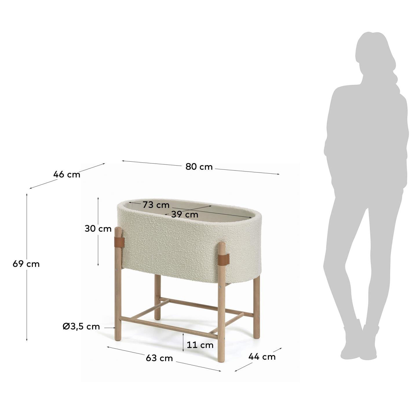 Kave Home Stubenwagen ADARA White