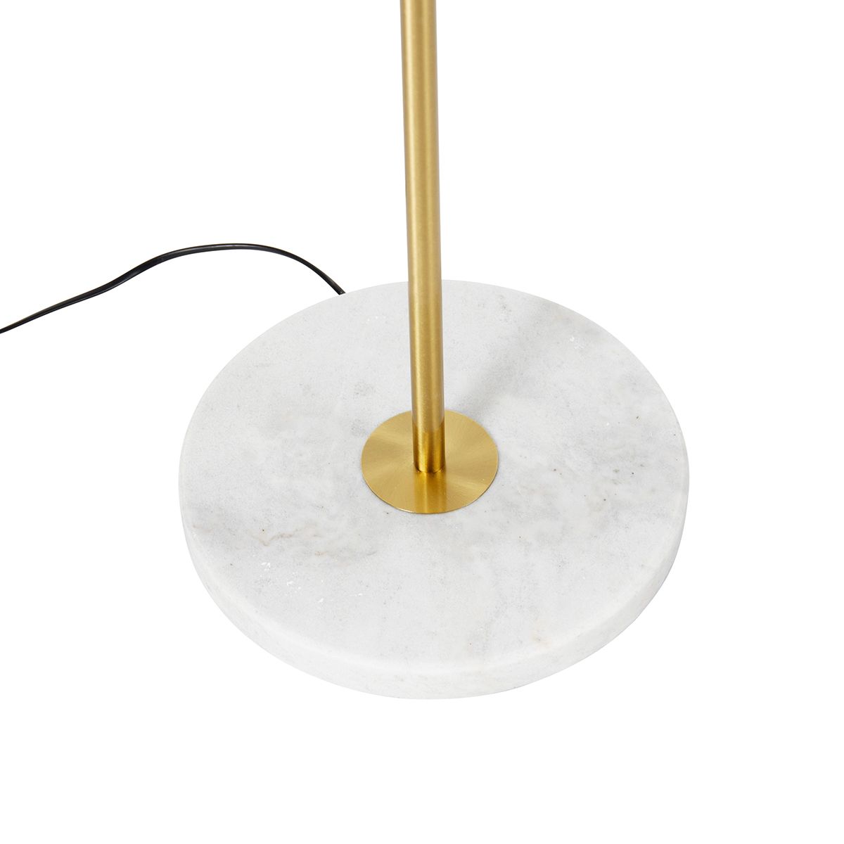 Moderne vloerlamp messing met marmeren voet- Kaso