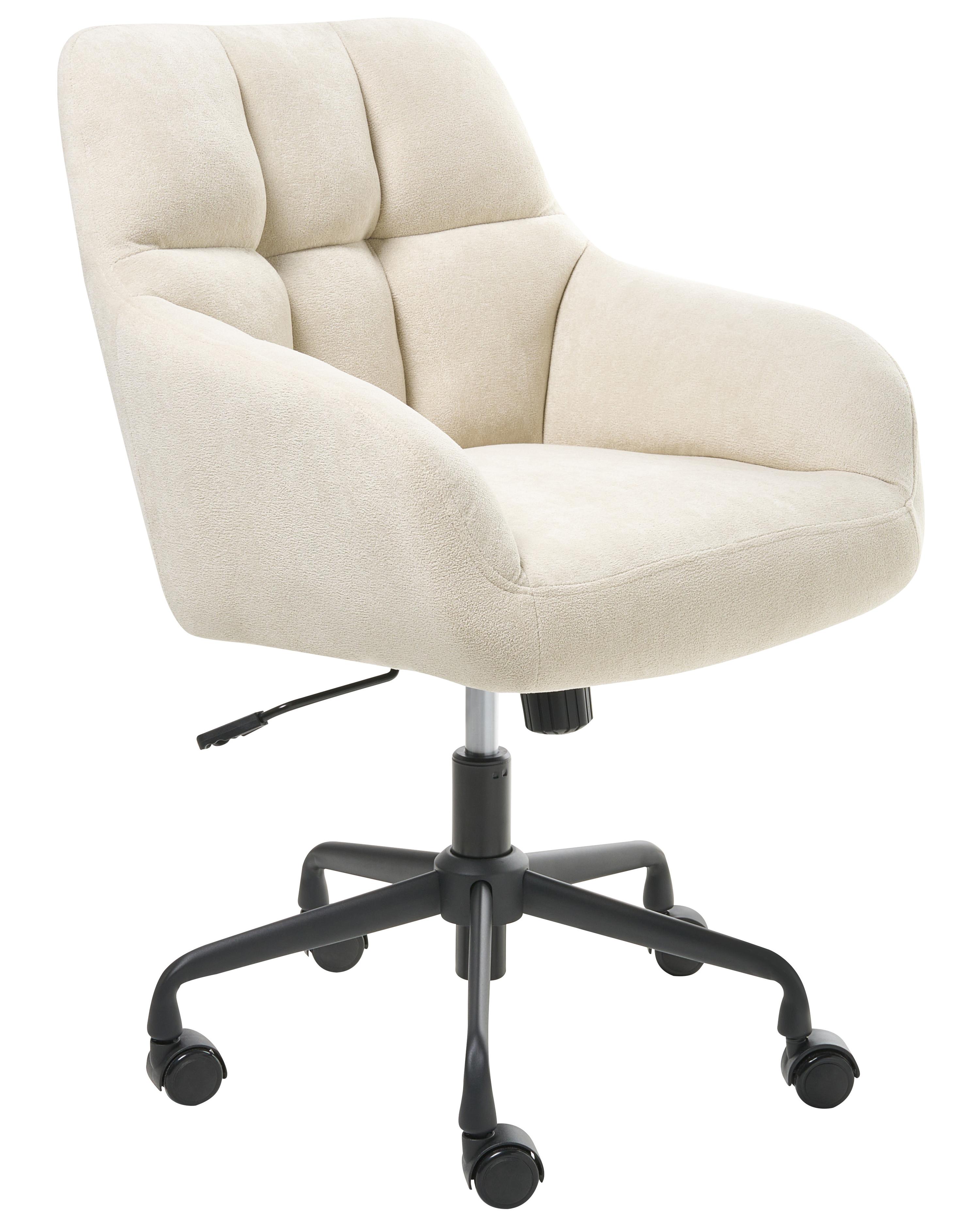 Bureaustoel PALMDALE Fluweel Lichtbeige