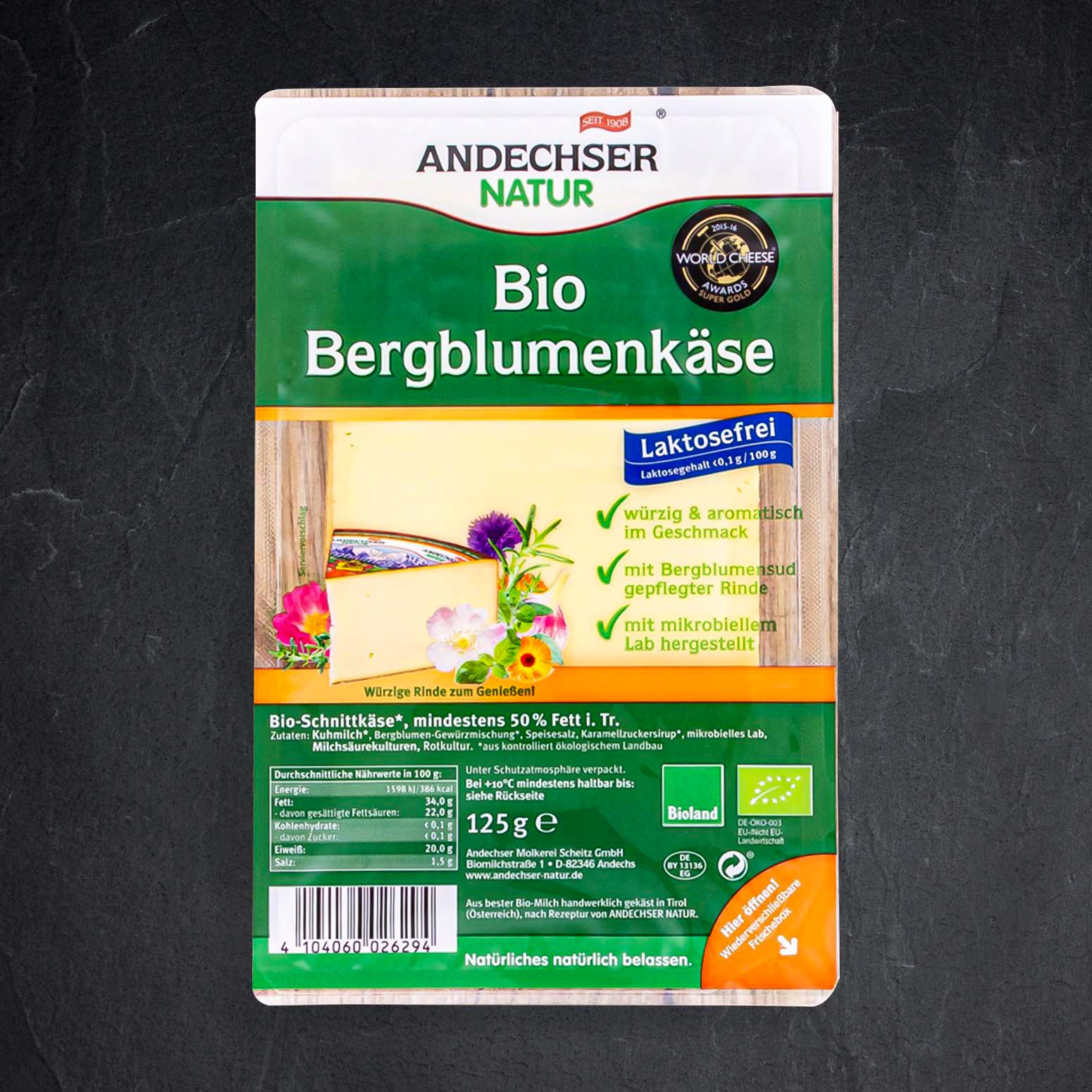 BIO Bergblumenkäse geschnitten