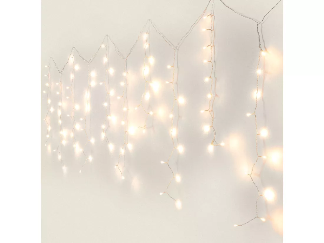 Rideau de Guirlande LED 3m 3000K Blanc chaud