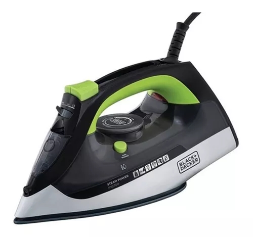 Ferro de passar a vapor Black+Decker FX2700 cor preto e verde 220V