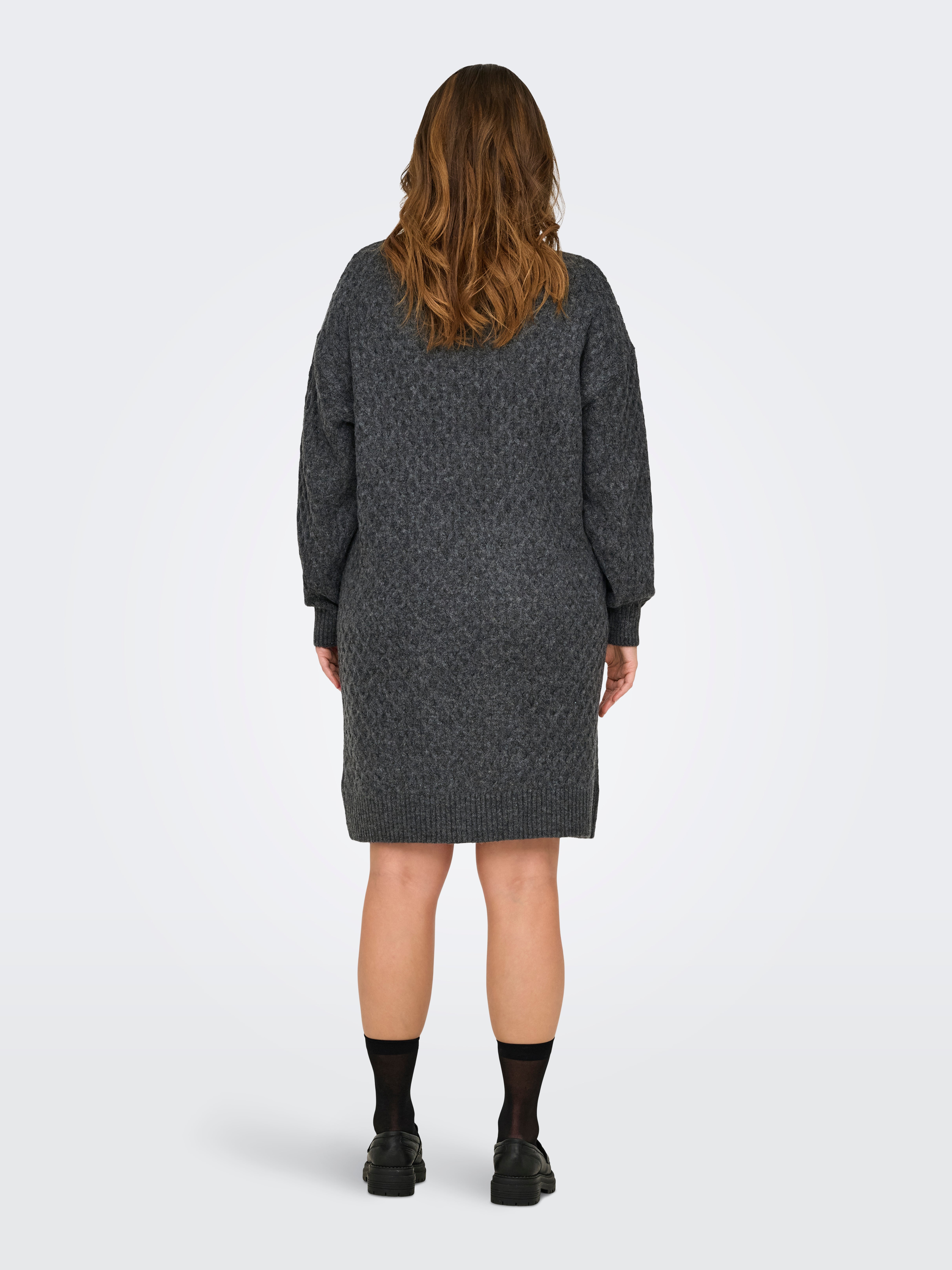 CARLITA Midikleid Dark Grey Melange