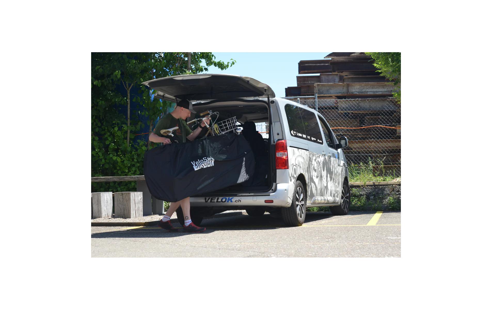 Velotransporttasche Schmutz/Schutz Hülle, schwarzPraktische Transporttasche für das Fahrrad