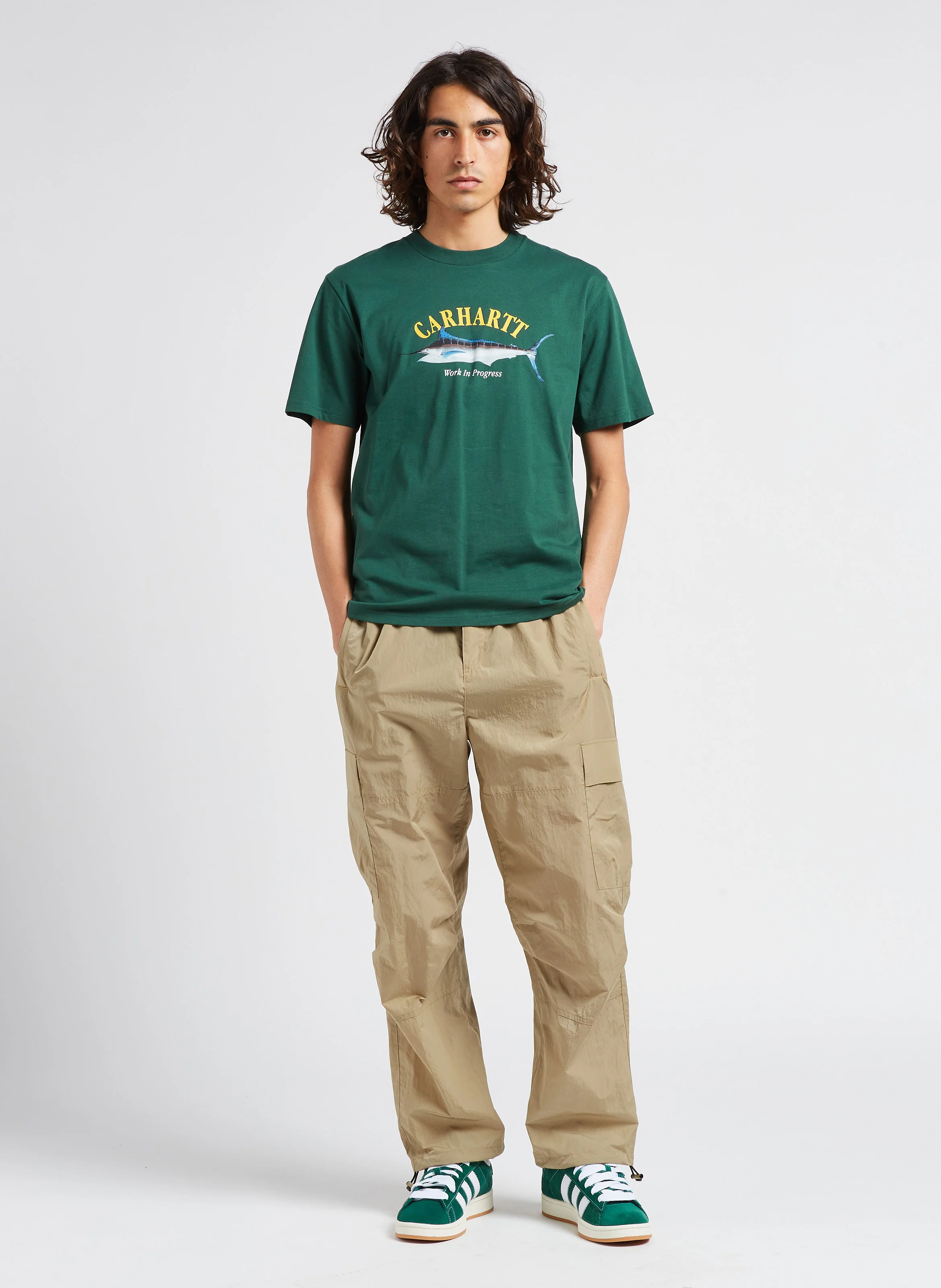 CAMPUS 00s - Baskets basses en cuir velours | Vert