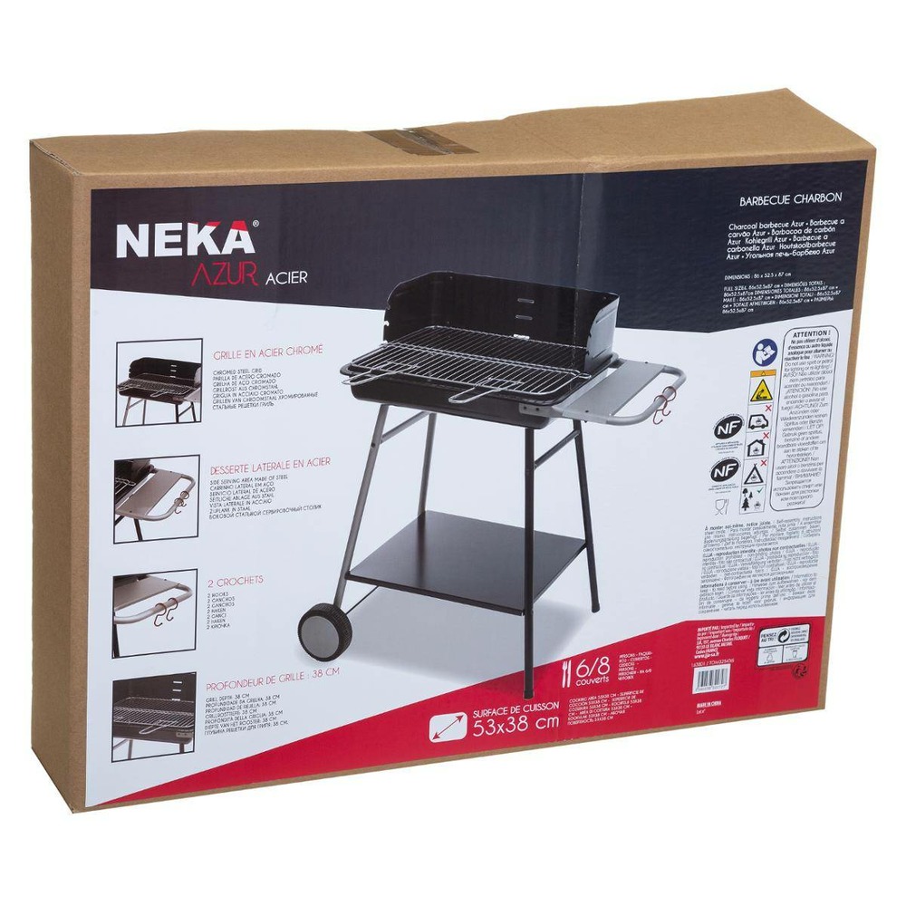 Barbecue charbon neka azur en acier