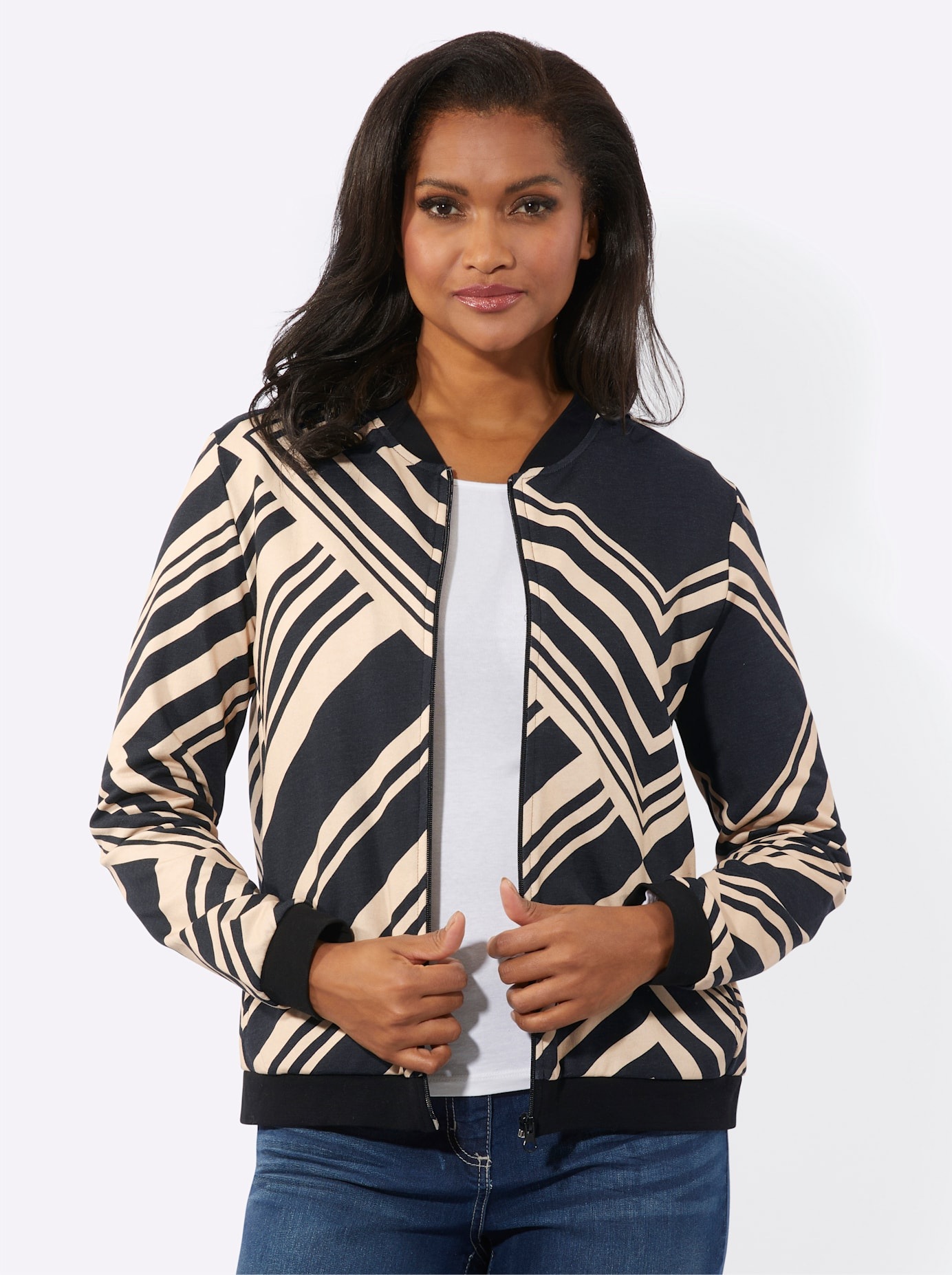 Inspirationen Shirtjacke »Sweatjacke«, 1 Stk.