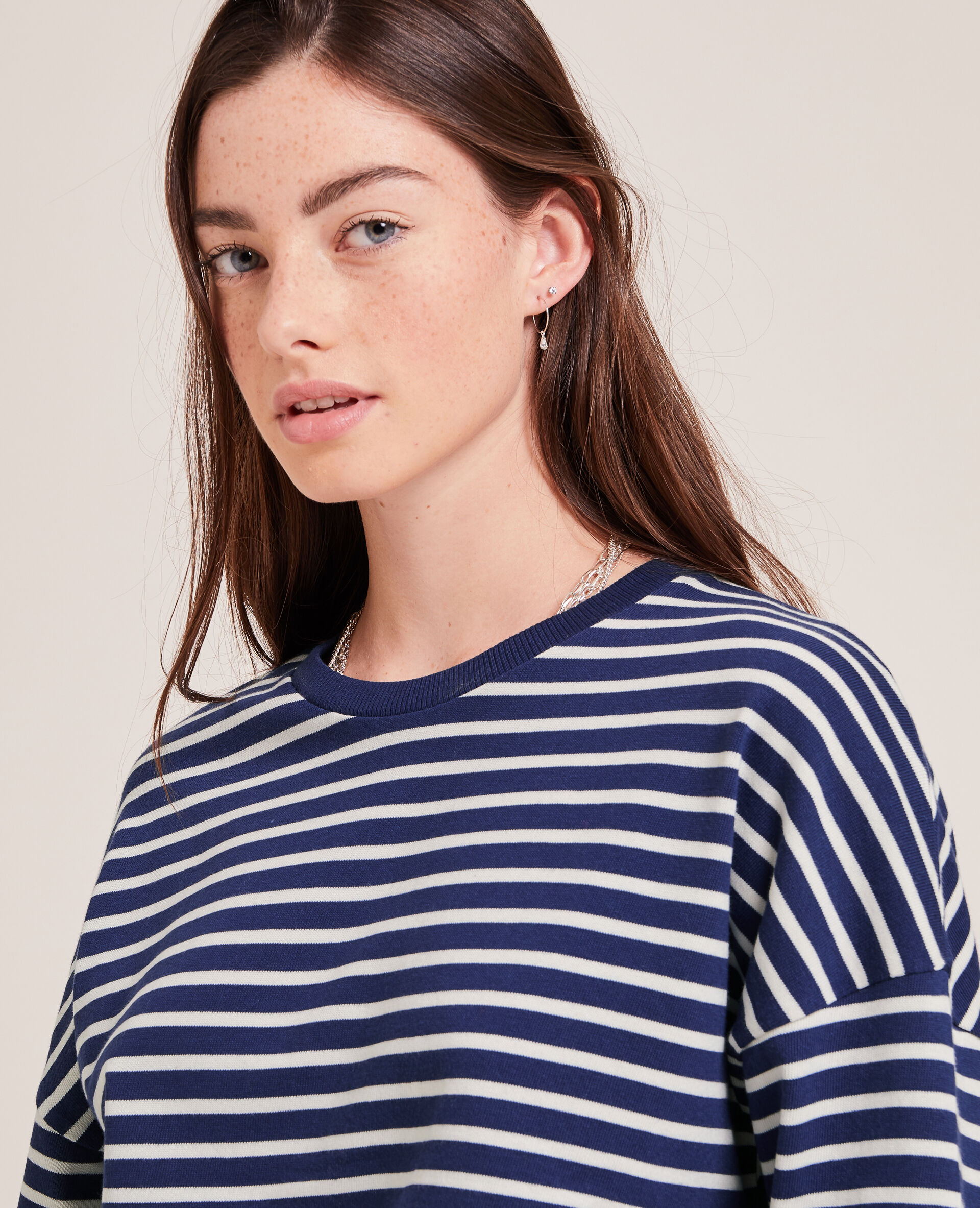 Marinière manches longues - Bleu marine