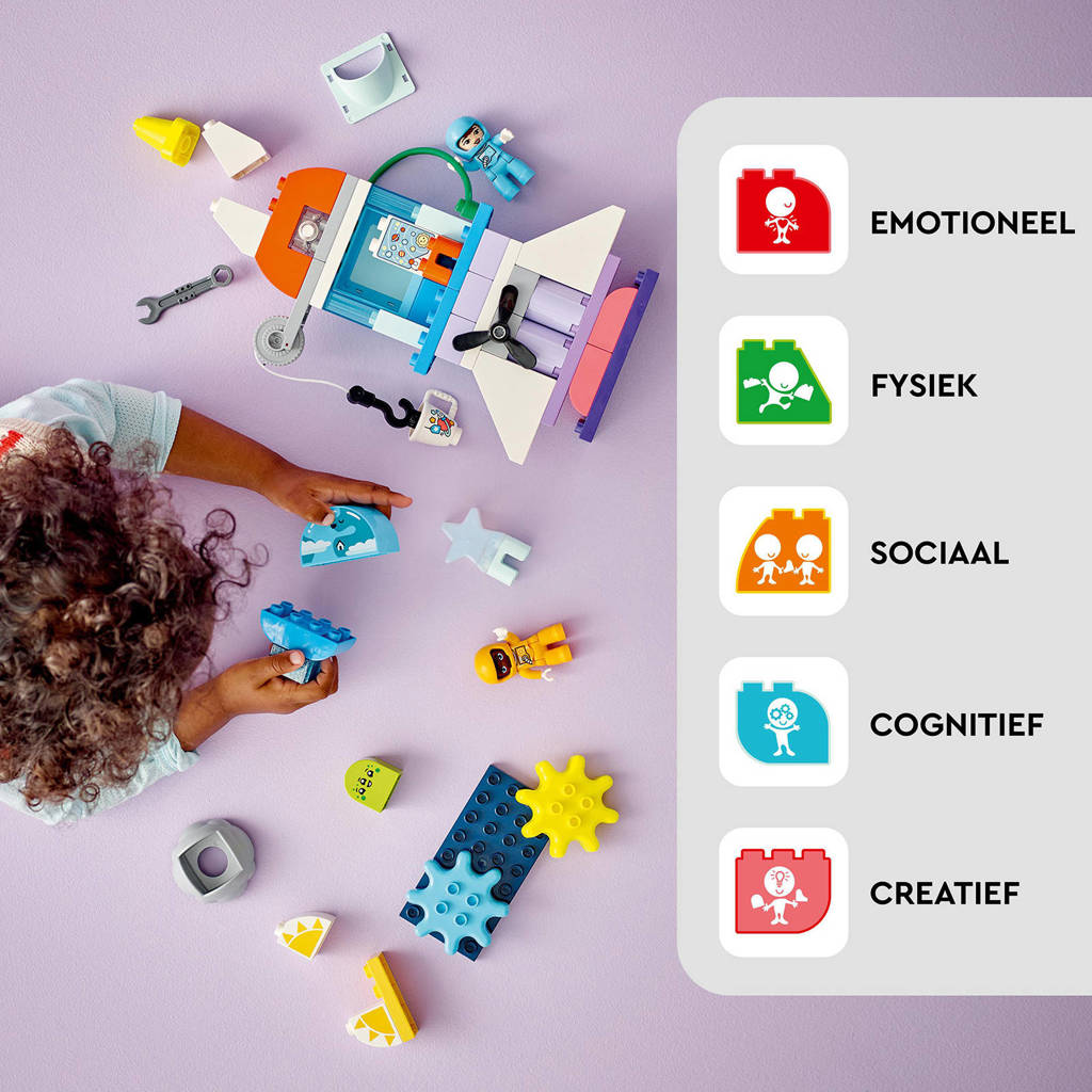 Super leuke Duplo set3-in-1 ruimteavontuur Educatief Speelgoed met Ruimteschip voor Peuters 10422