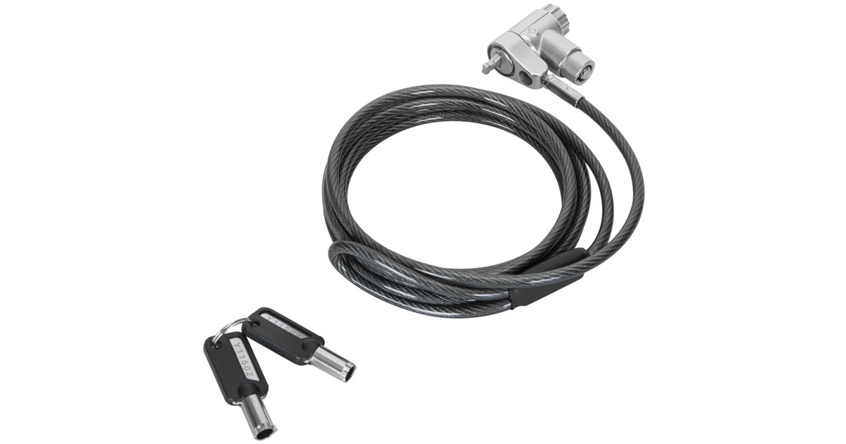 TargusDEFCON Ultimate Universal Master Keyed Cable Lock with Slimline Adaptable Lock Head diefstalbeveiliging  (Zilver, 25 stuks)