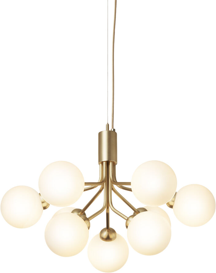 Nuura Apiales 9, brushed brass / opal Brushed brass / opal