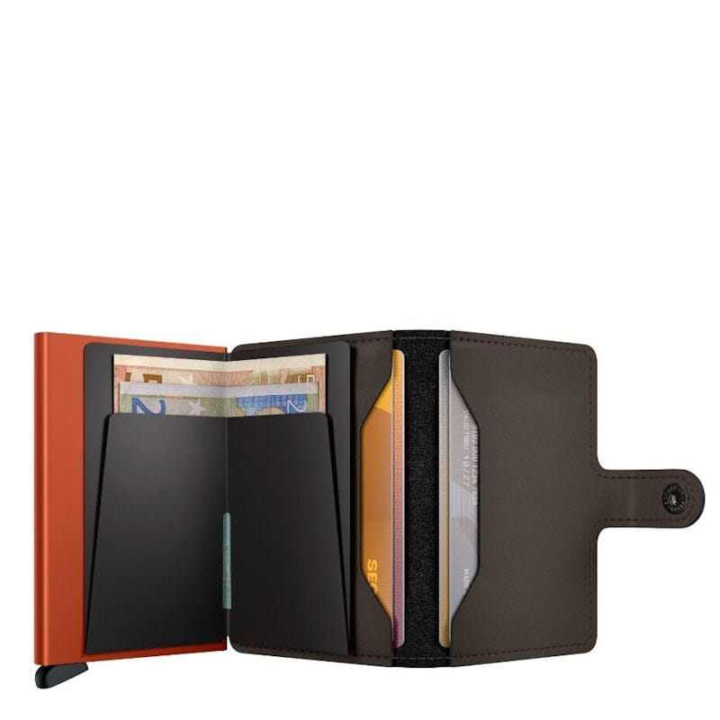 Secrid Mini Wallet Matte Truffle & Orange