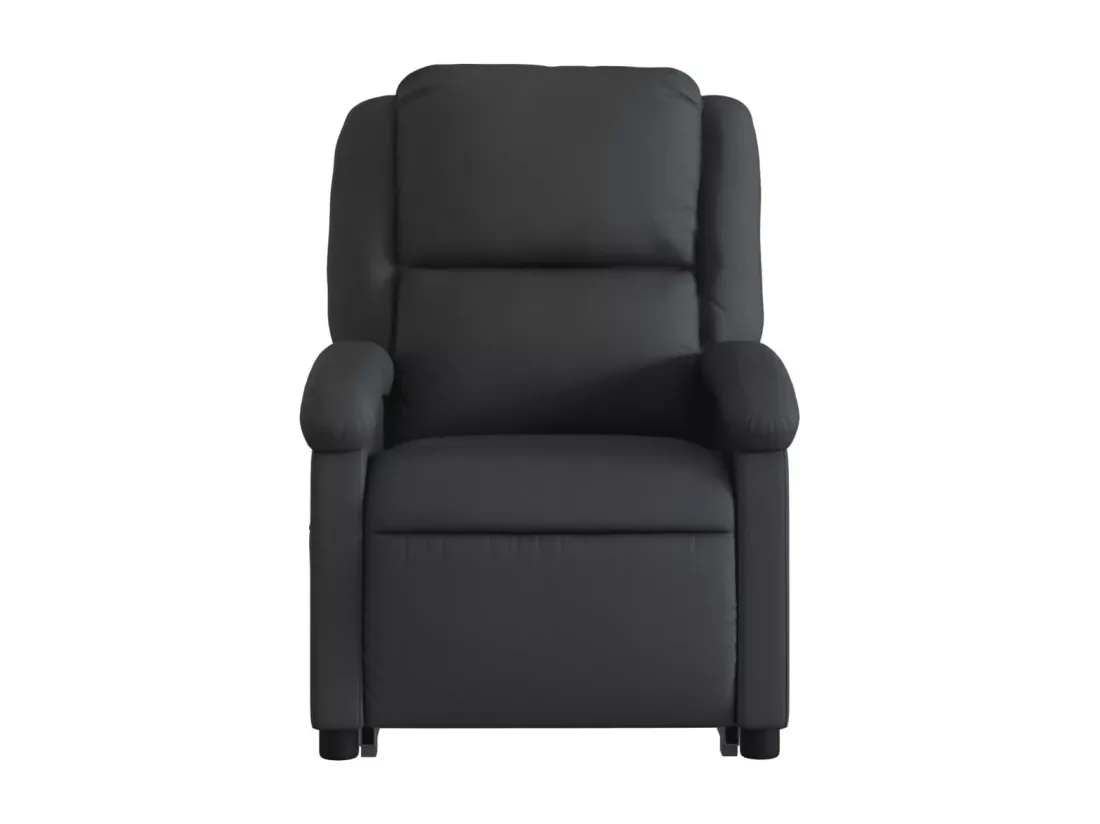 Fauteuil inclinable noir cuir véritable