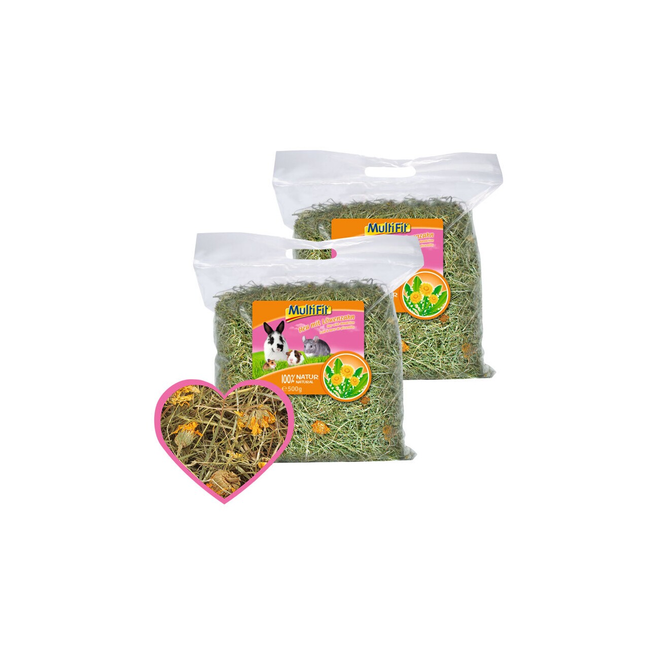 MultiFit Heu Löwenzahn 2x500 g