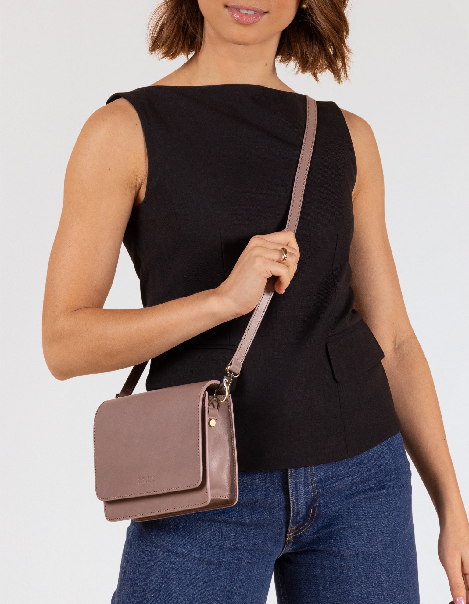 Audrey Mini - Pale Mauve Classic Leather