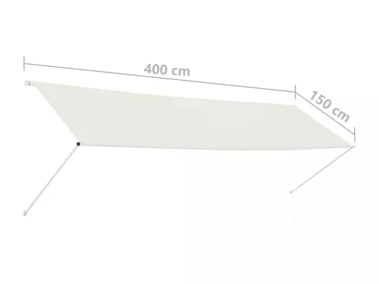Auvent rétractable 400x150 cm Crème