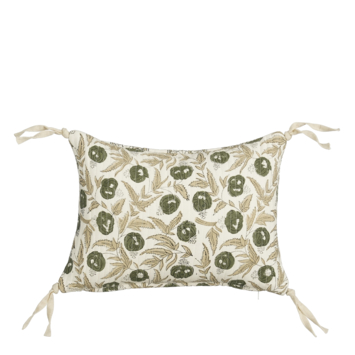 Sierkussen bloemen beige - l35xb25xh10cm