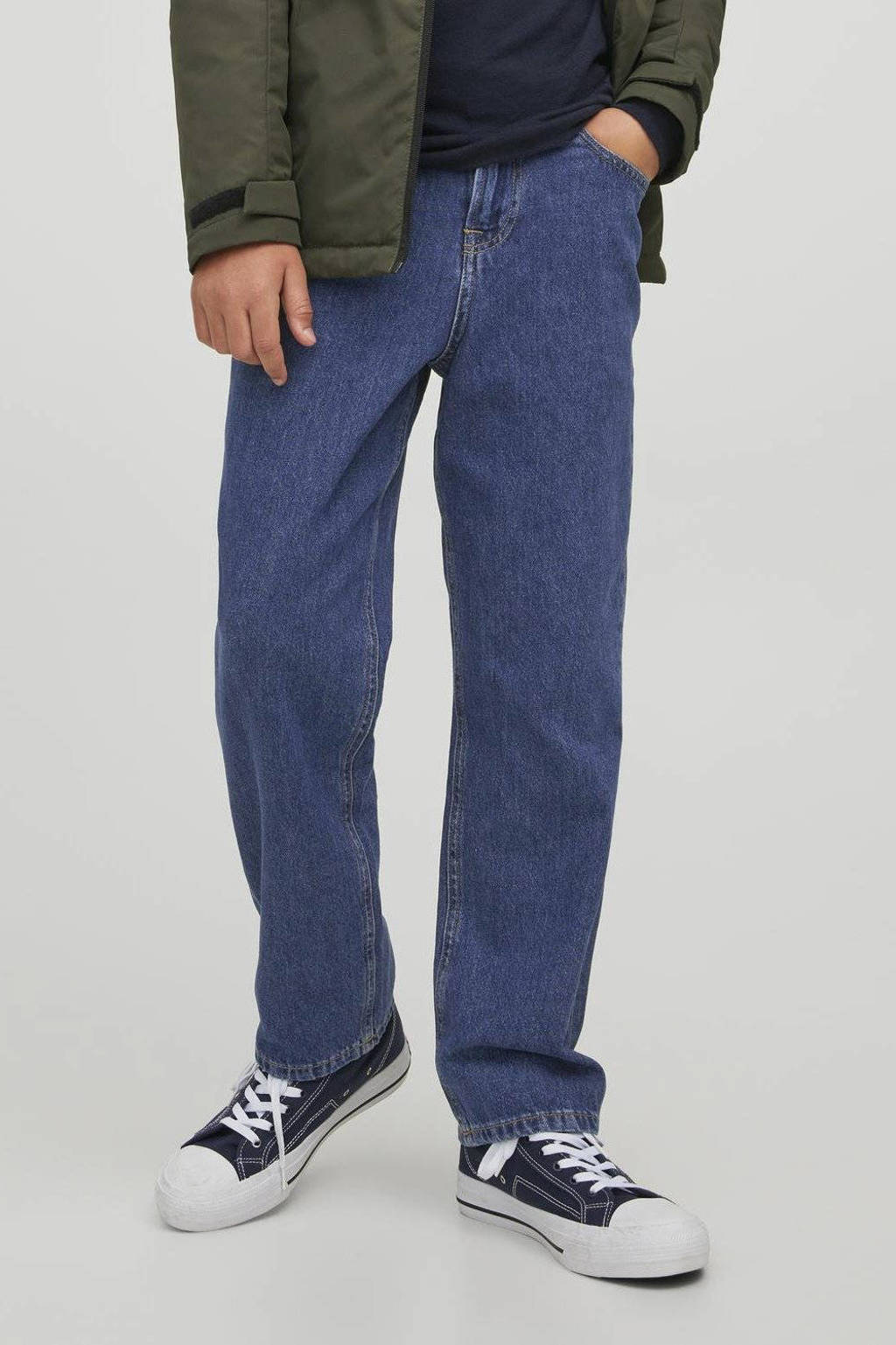 JACK & JONES high waist relaxed jeans JJICHRIS JJORIGINAL blue denim