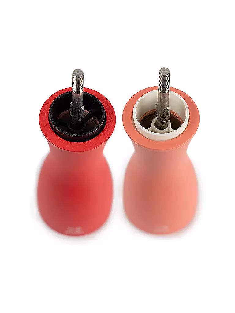 PEUGEOT Pfeffer- und Salzmühle Set TAHITI FEUER 2-tlg. 15cm Buche / Apricot und Rot rot