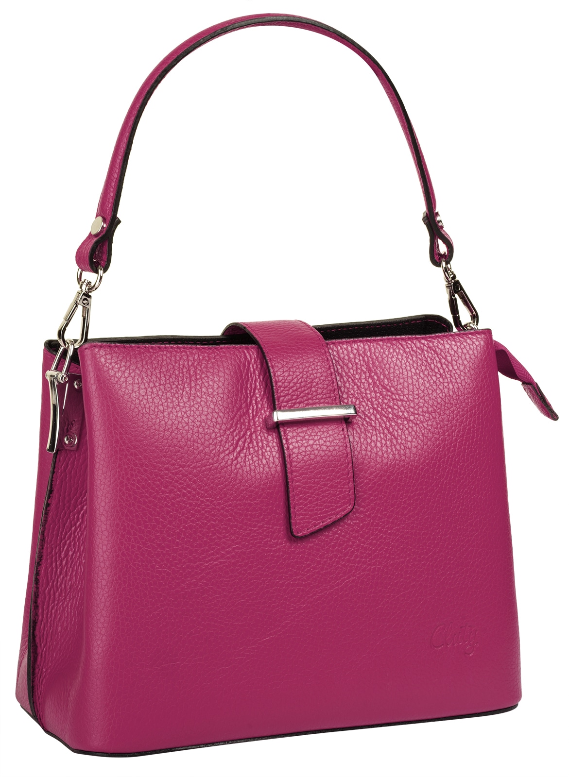 Cluty Henkeltasche echt Leder, Made in Italy