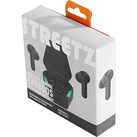 Streetz T300 Gaming TWS in-ear hørestelefoner - sort