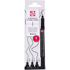 ROYAL TALENS Feutre Pigment Fineliner Bold, set de 3, noir