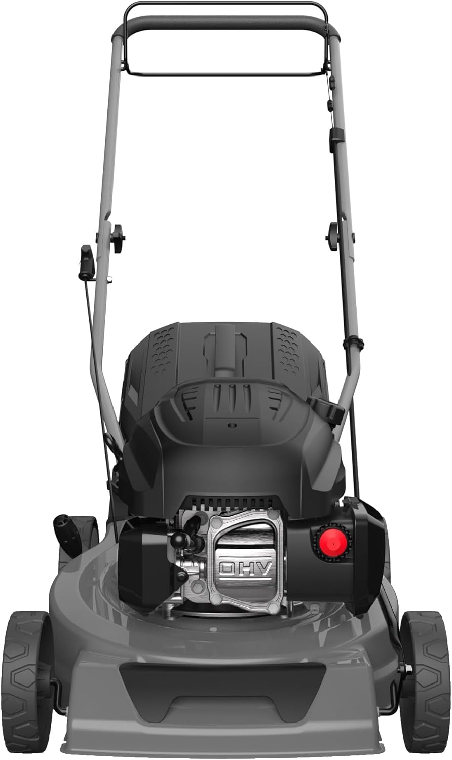 Güde Benzin Rasenmäher mit Radantrieb und Leichtstart 144,3cm³ 42cm Eco Wheeler 415 R 3in1 mit Antrieb | 3PS | 40 Liter Korb | Stahlgehäuse | 6-fache Verstellung | Mulchfunktion | Reinigungsanschluss