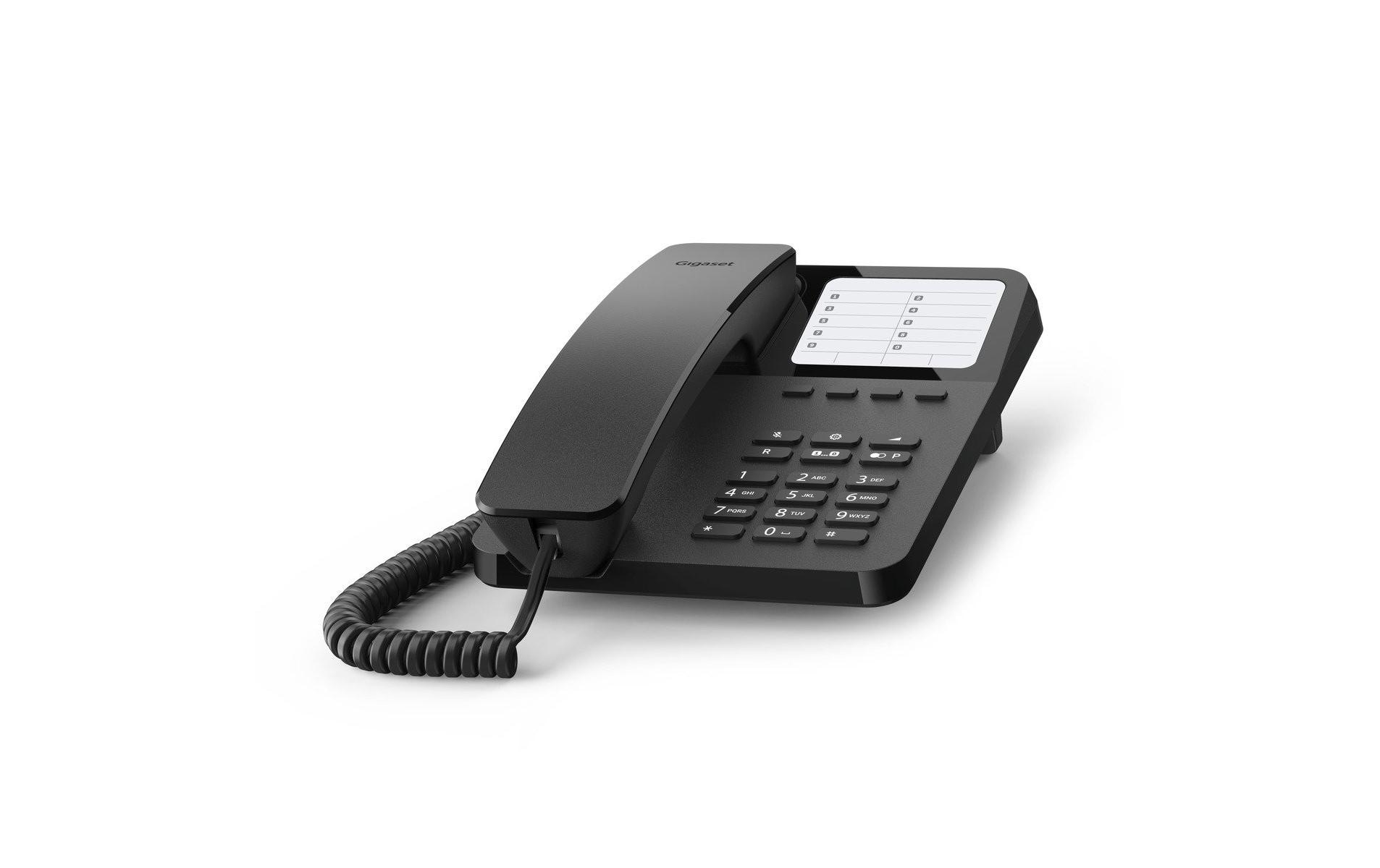 Tischtelefon Desk 400 SchwarzDas Wand- und Tischtelefon für einfache Telefonie