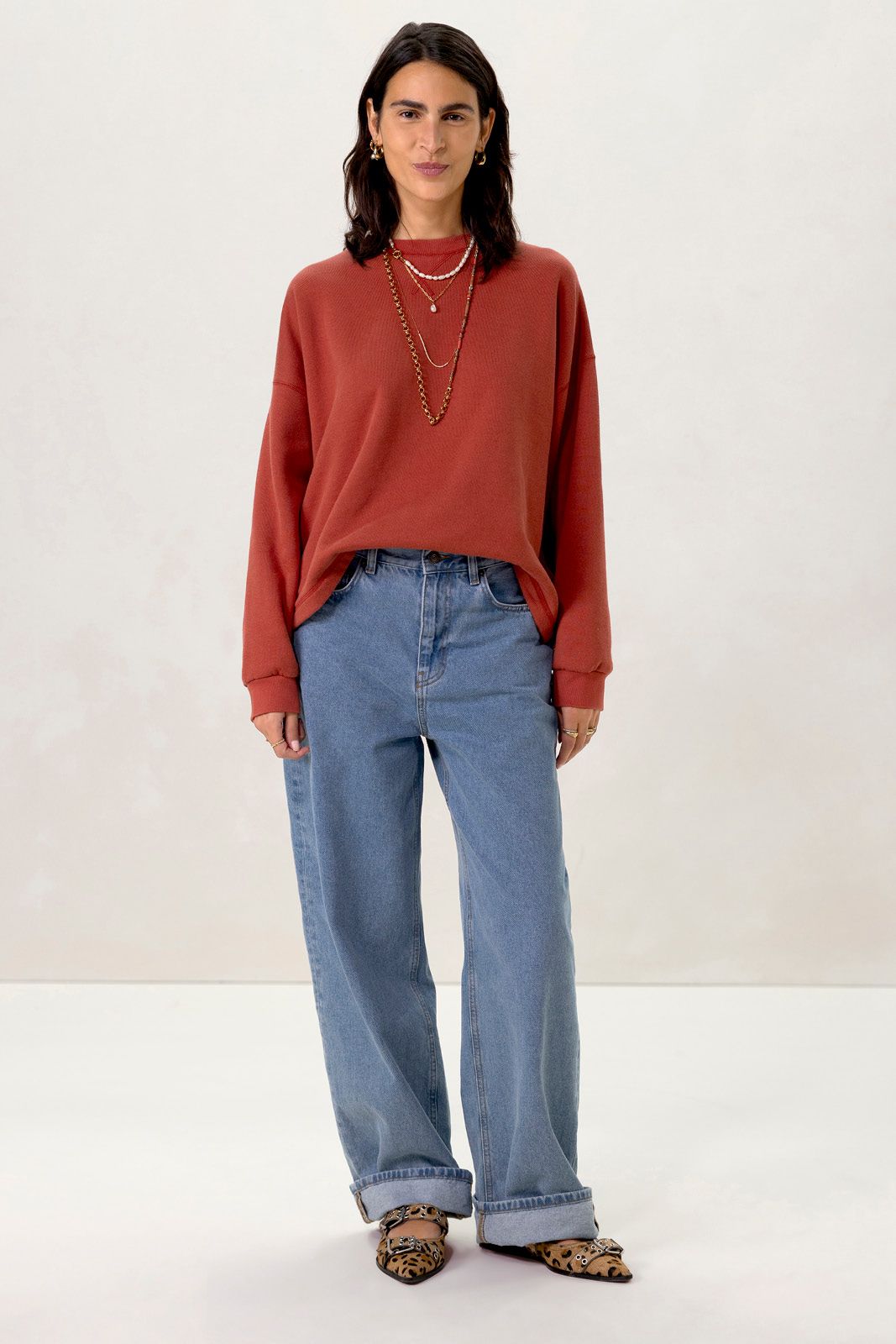 Donkerrode sweater