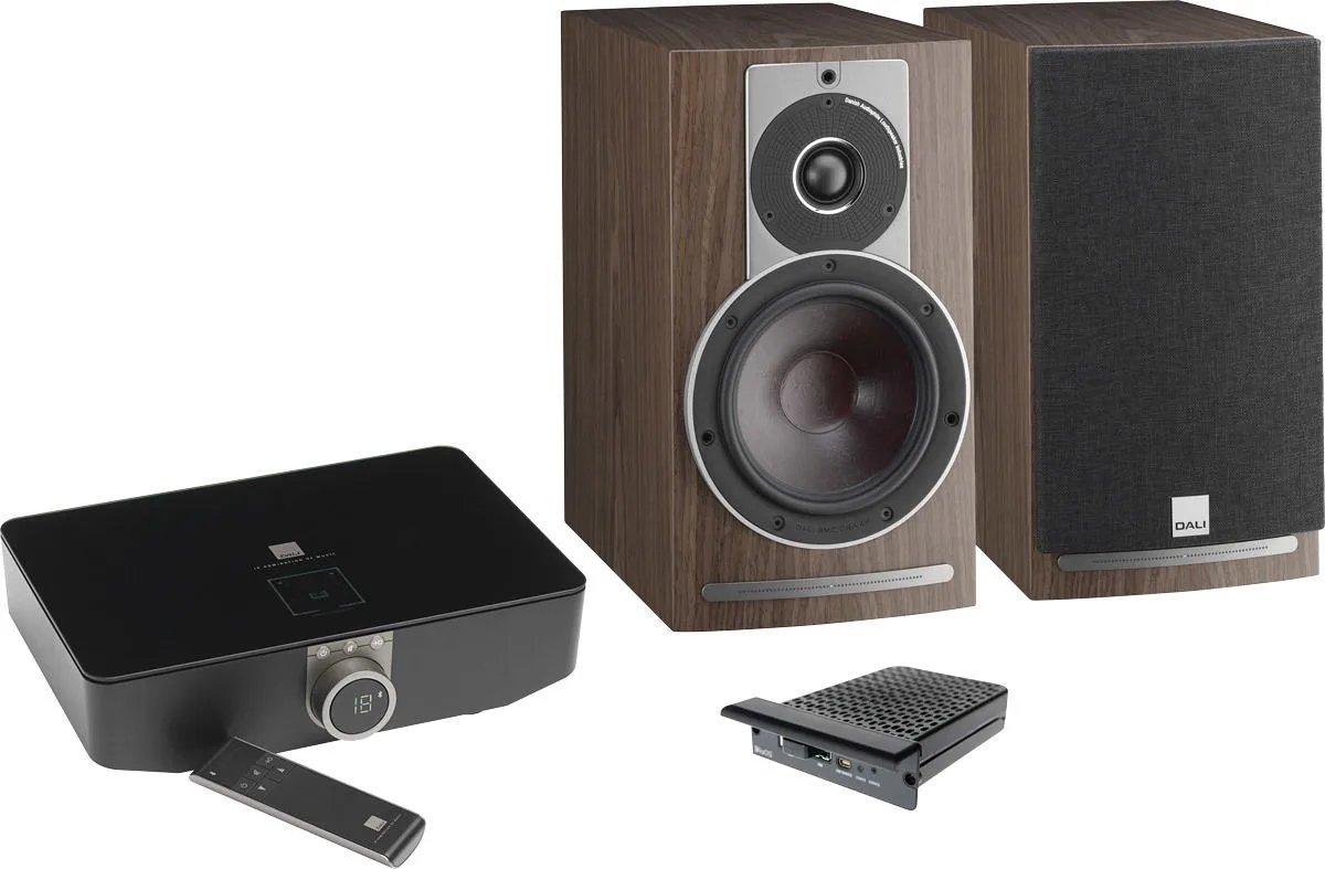 Dali Rubicon 2 C Noyer   Sound Hub   NPM-1 BluOS Enceintes sans fil hi-fi