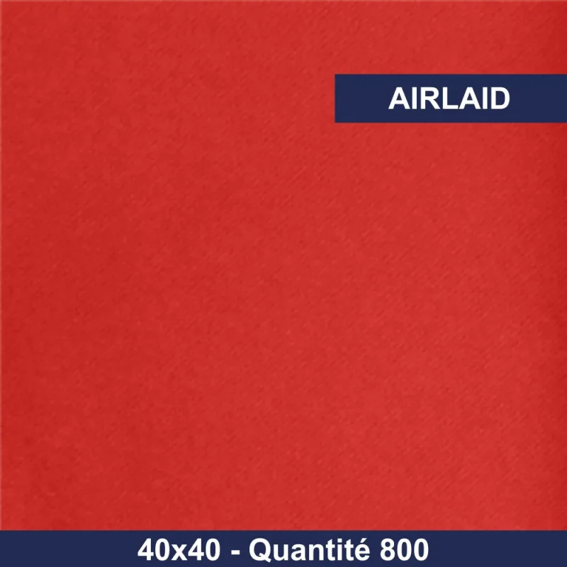 RO.IAL- Serviette de table Airlaid – 40×40 – Rouge– x800