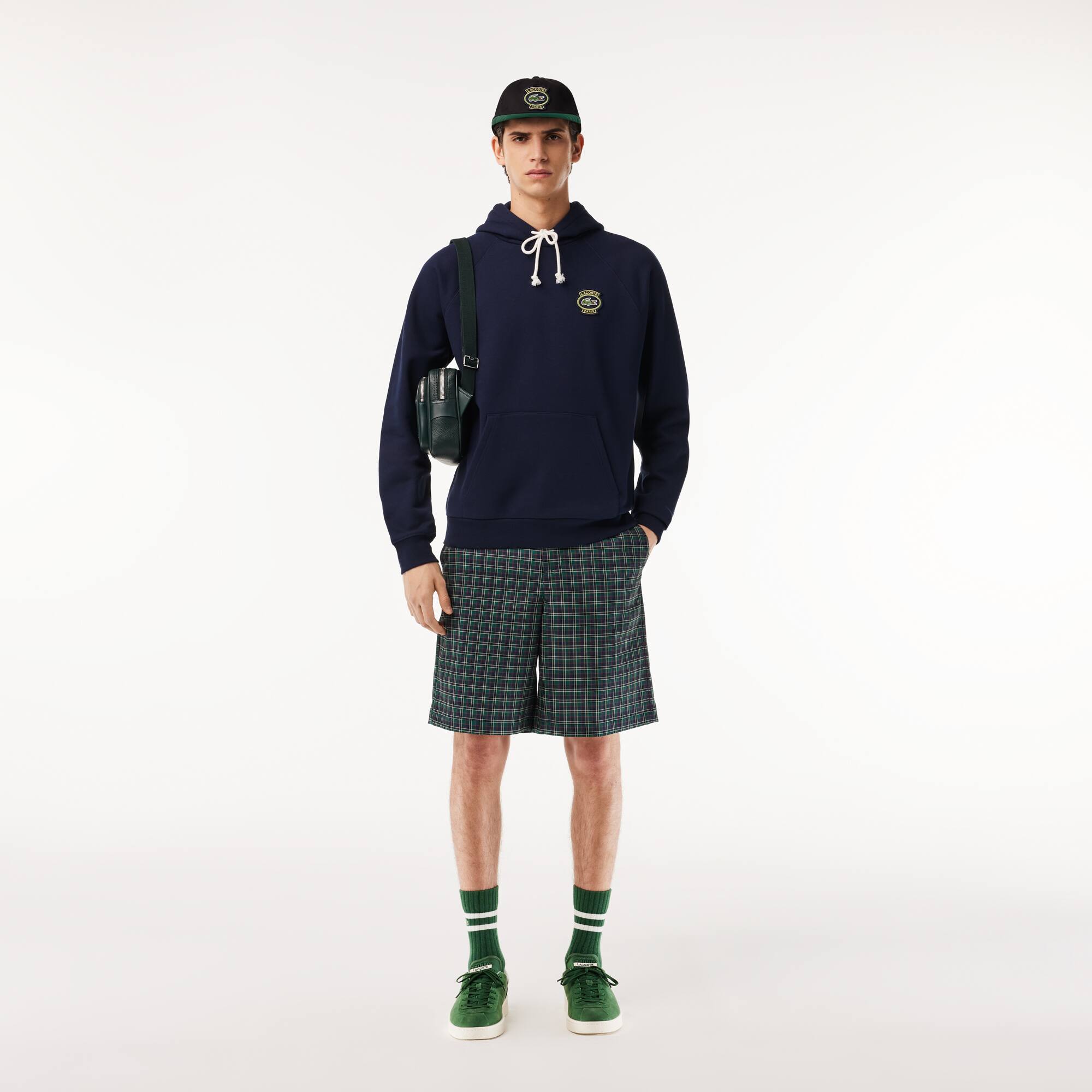 Sweatshirt à capuche en molleton avec badge héritage Sweatshirts - Bleu - Lacoste - Homme