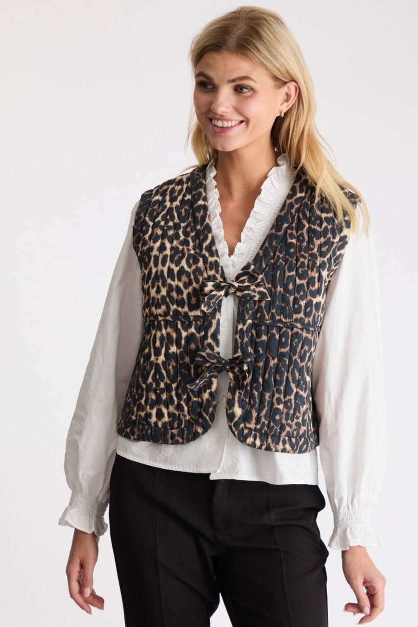 Neo Noir  Crissa Leo Vest - Leopard