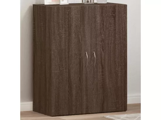 Armoire de classement chêne marron bois d'ingénierie