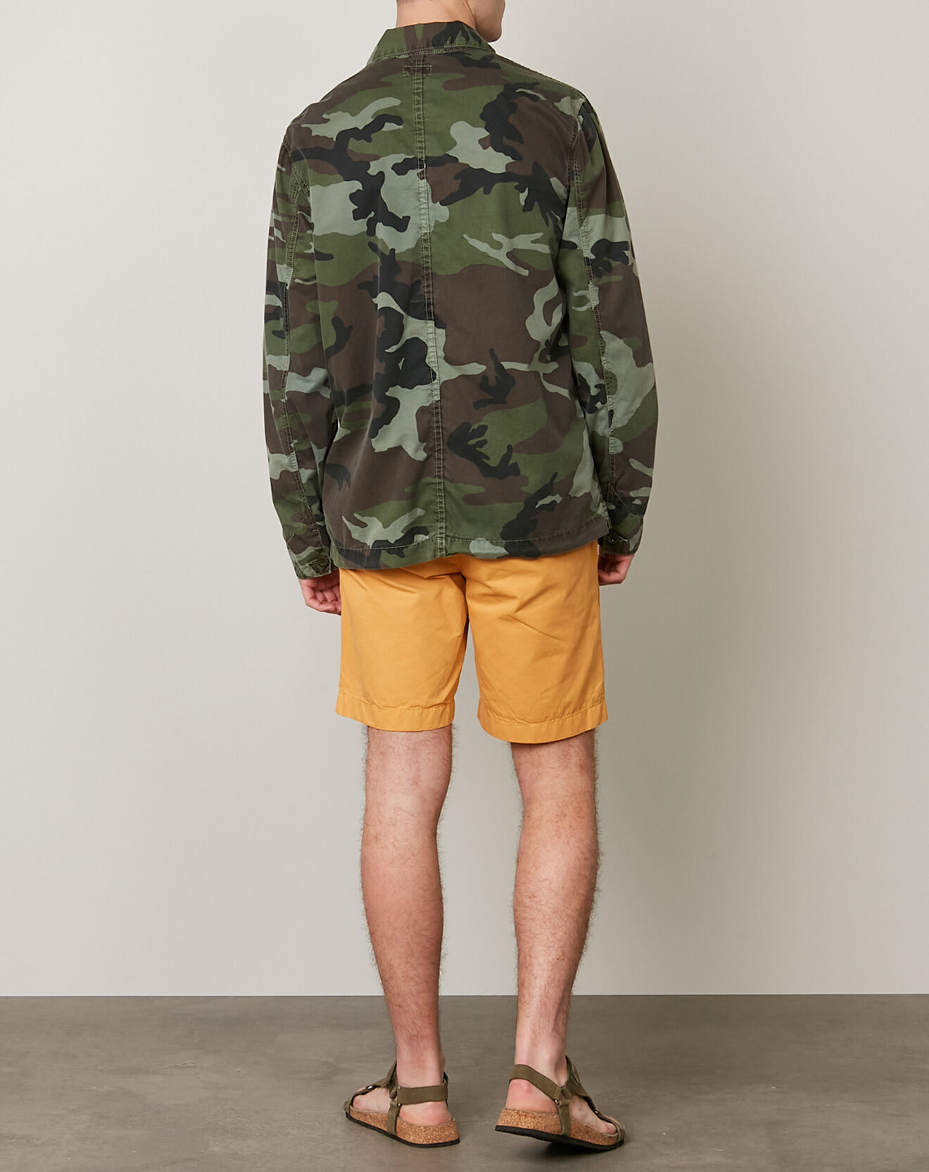 Hartford Veste Jules camo overdyed moss