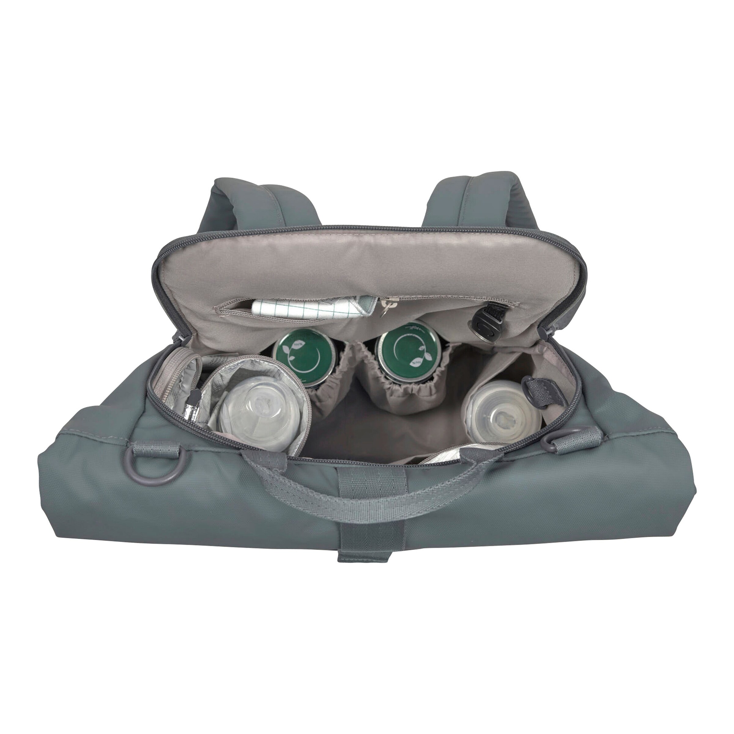 Lässig Wickelrucksack Rolltop Up anthrazit