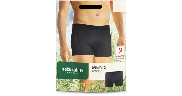 Naturaline Textil Herren Boxer schwarz L