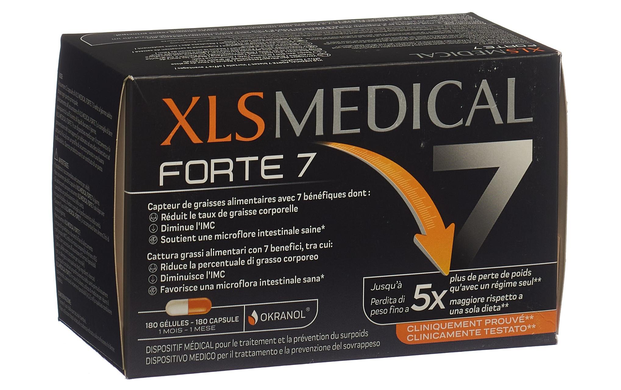 XLS Medical Forte 7 180 KapselnHilft, den Körperfettanteil zu verringern