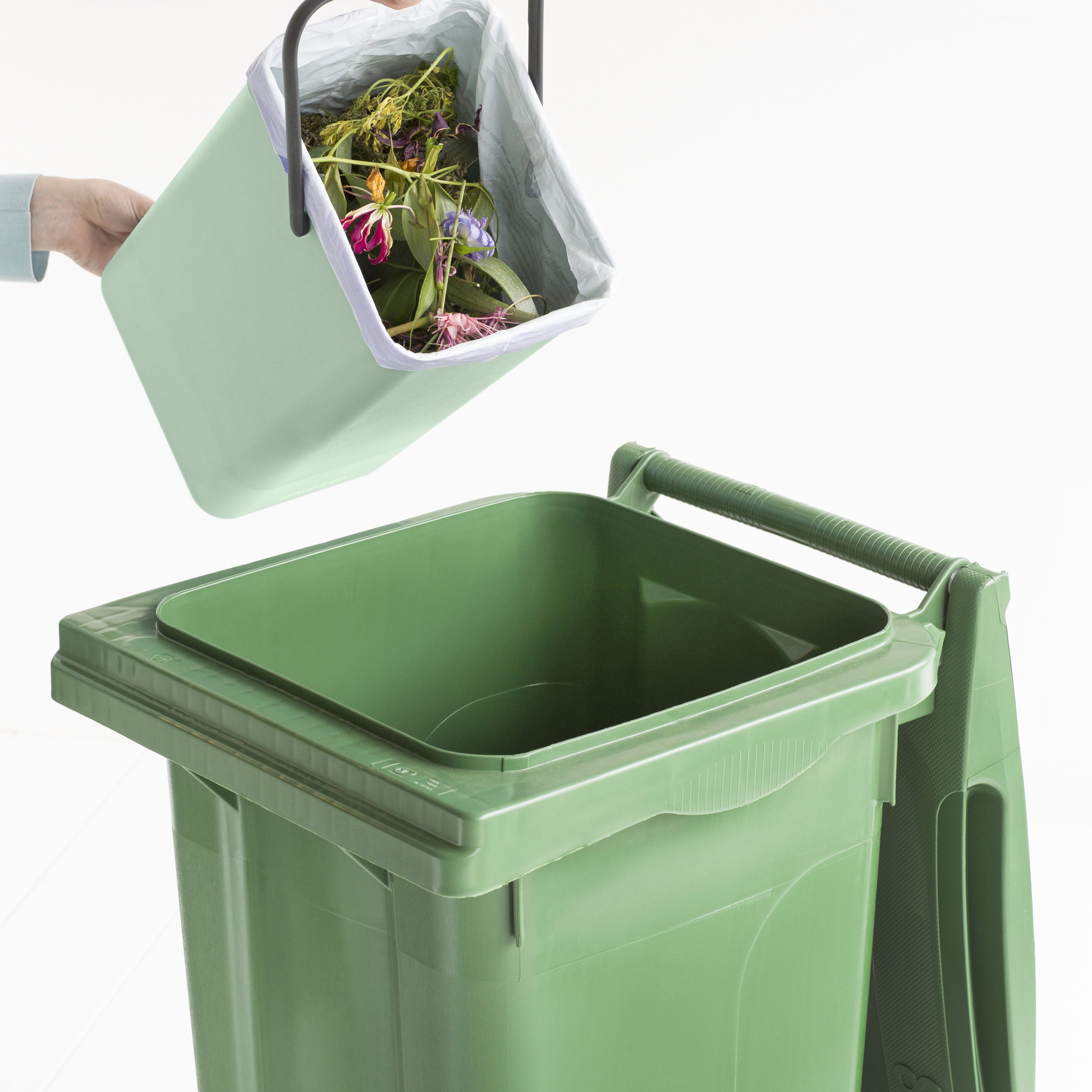 Brabantia Sort & Go Afvalemmer / Opberger 12 L - Mintgroen