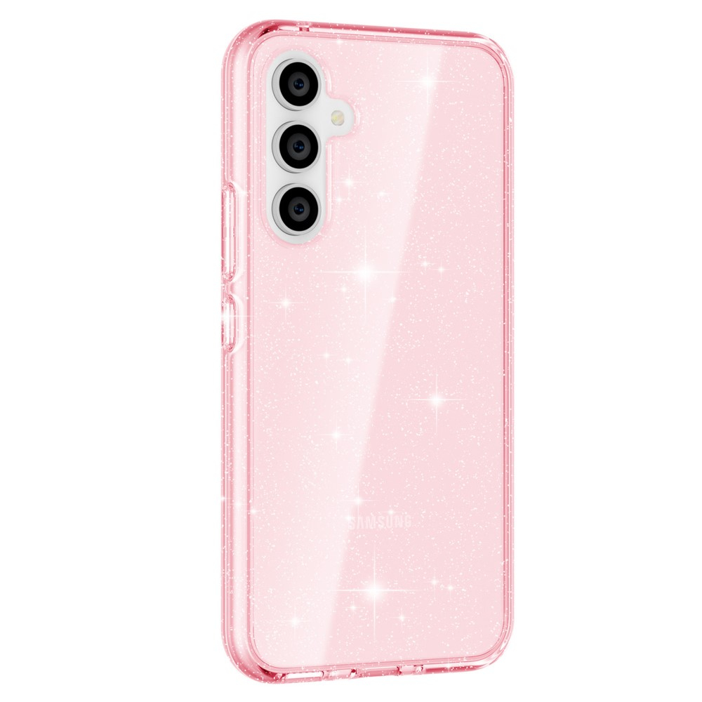 Samsung Galaxy A54 5G Hybrid Hardcase Schutzhülle im Glitzer Design - Pink / Transparent