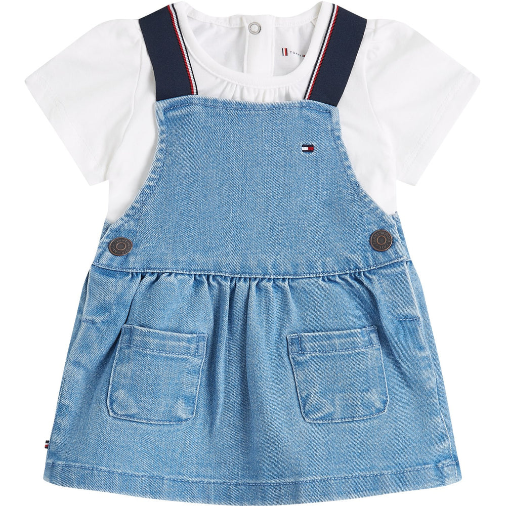 Køb Tommy Hilfiger Denim Medium 01 Denim Dungaree Kjole