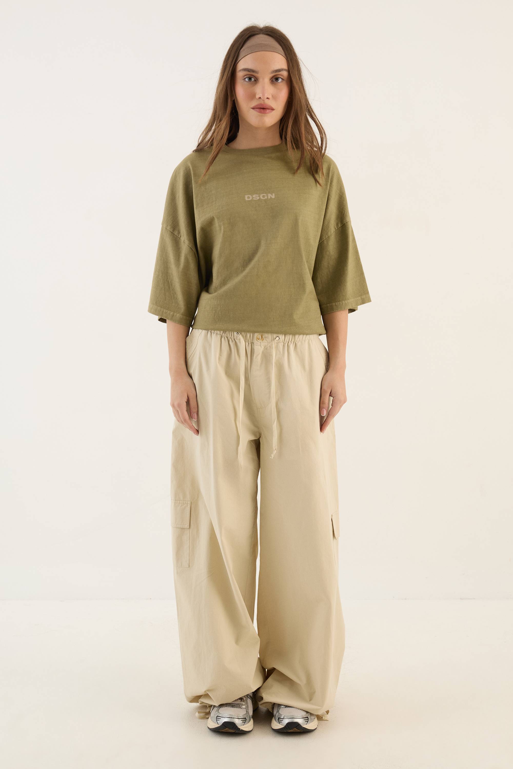 T-shirt À Manches Courtes Oversize Délavé En Tissu Épais Dsgn Studio