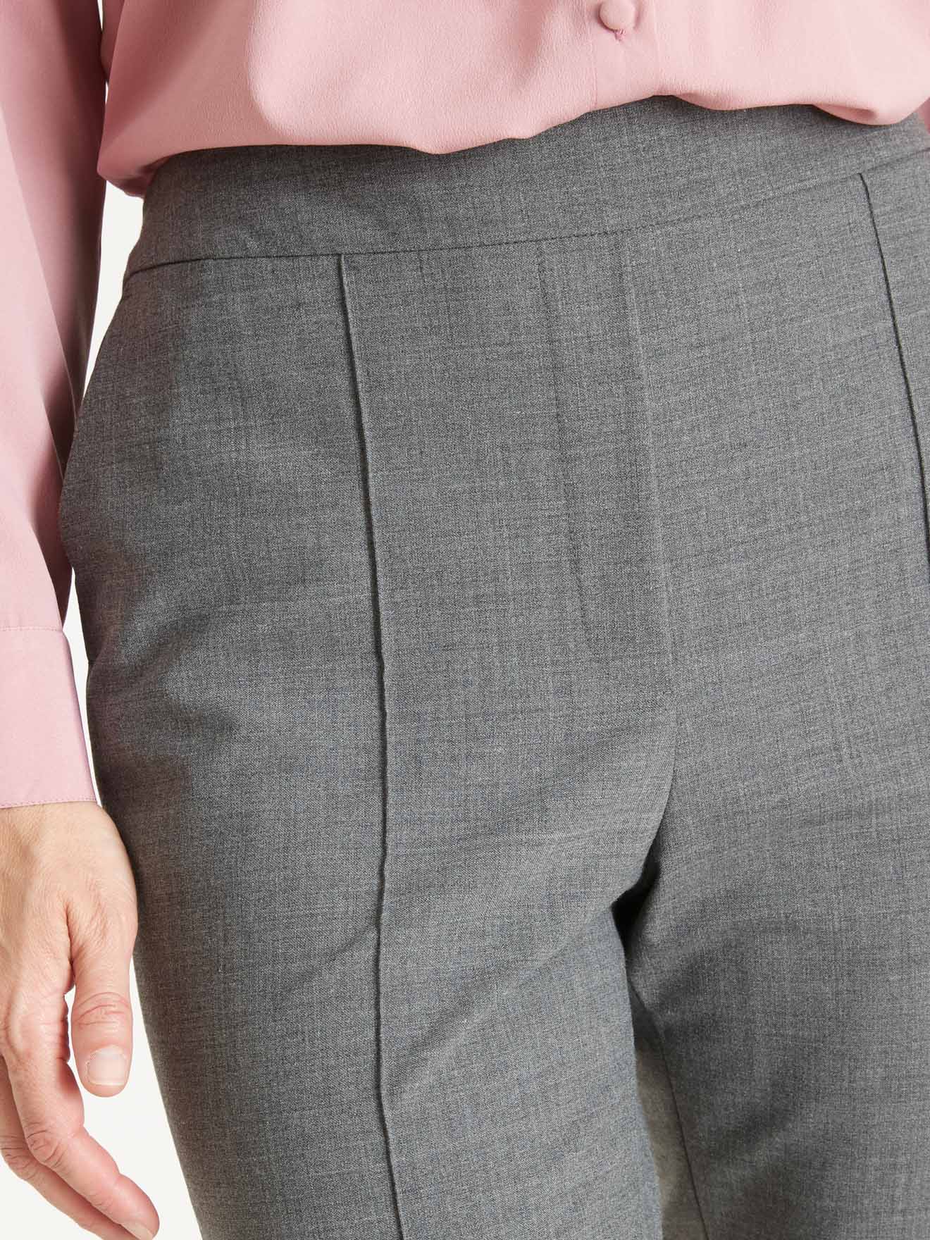 Pantalon élastiqué en tissu chaud