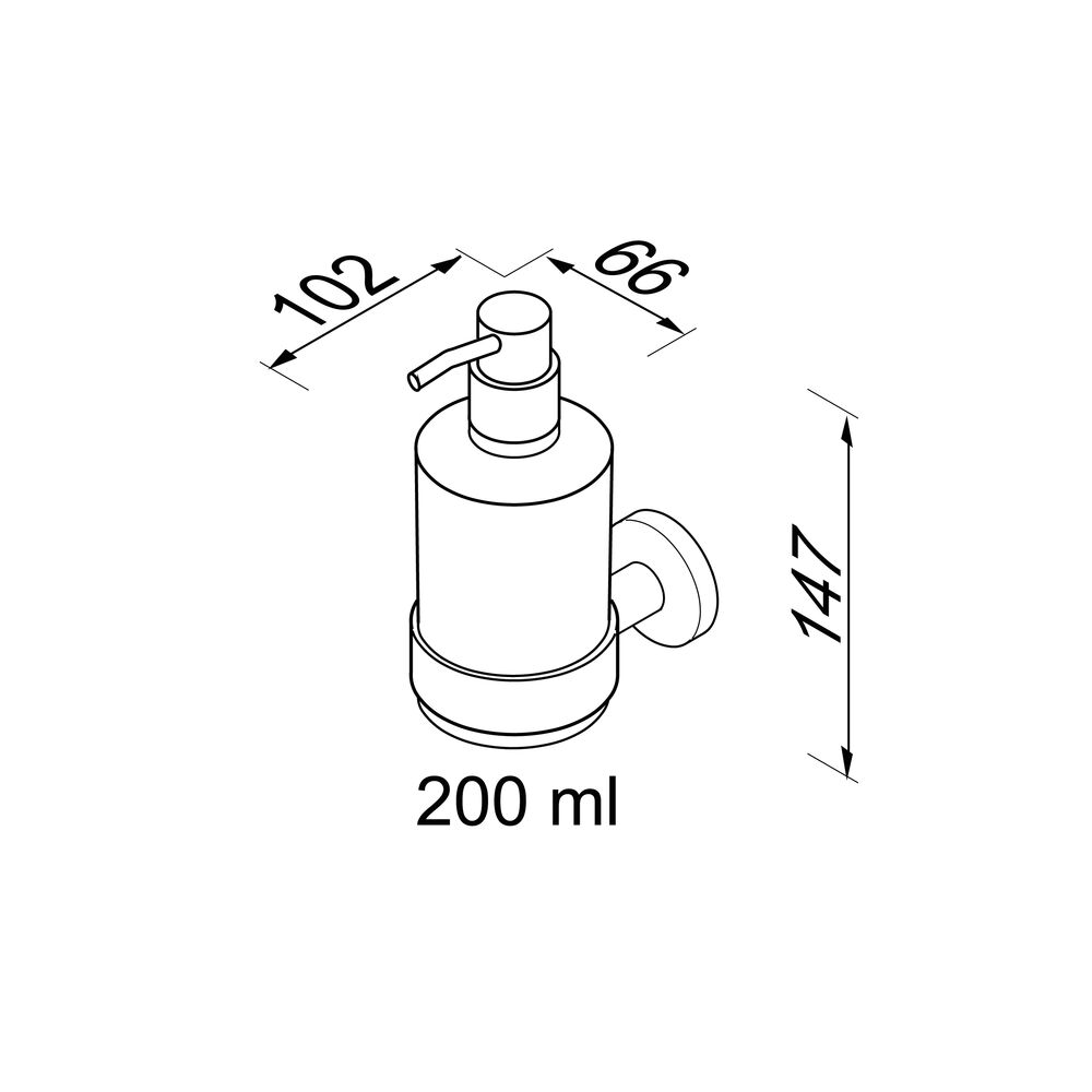 Geesa Nemox zeepdispenser 200 ml goud geborsteld