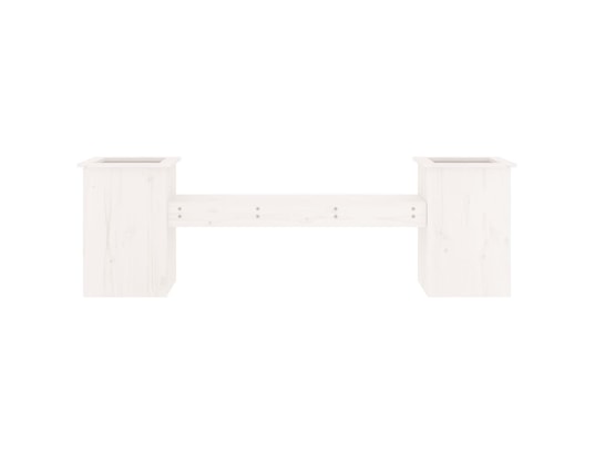 VIDAXL - Banc de jardin Banc avec jardinières blanc 184,5x39,5x56,5 cm bois massif p...