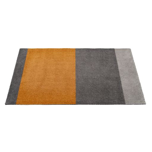 Tica Copenhagen Stripe Horisontal Gulvtæppe, Lys Grå/Grå/Dijon, 60x90 cm