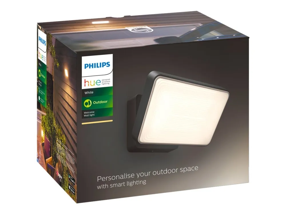Philips Hue White ambiance Welcome - Projektører - LED - 20.5 W - klasse E - varmt hvidt lys - 2700 K - sort